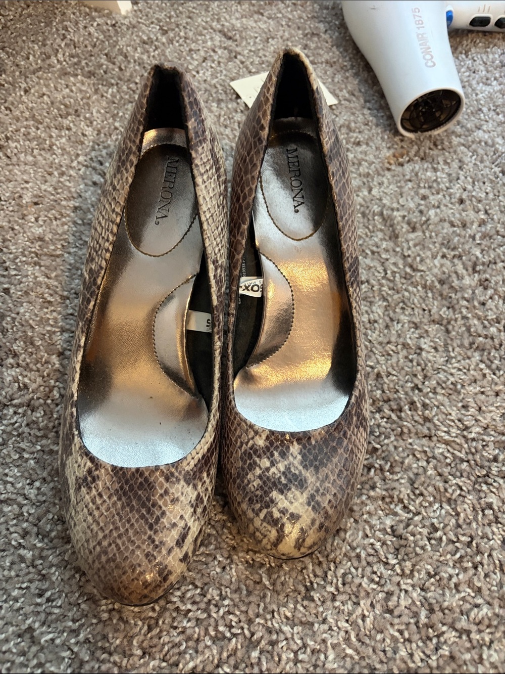 Merona Brown Snake-Print Heels